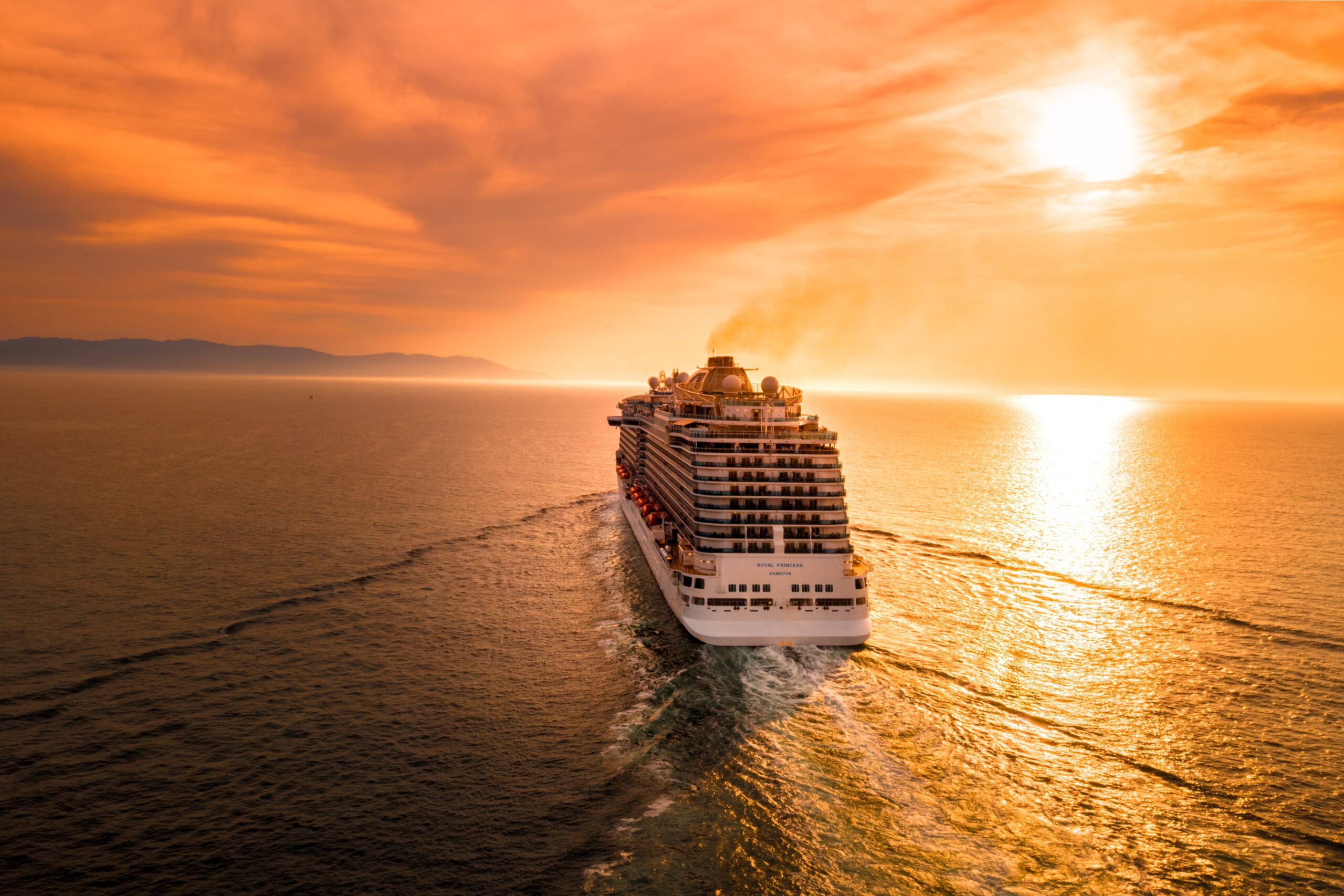 Cruise and sunset